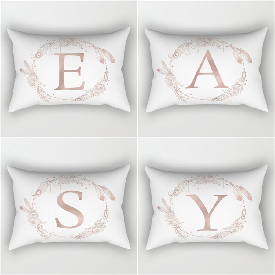 30x50cm New Letter Alphabet Printed Pillow Case Decorative Pillows