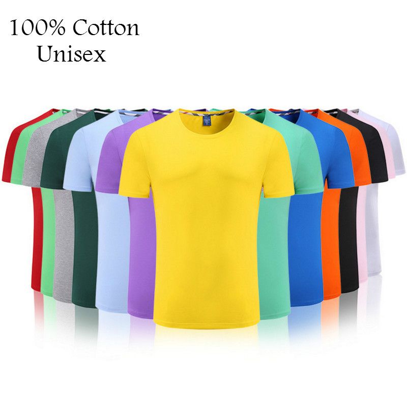 Acquista 2019 New T Shirt Tinta Unita Mens Multi Colori 100