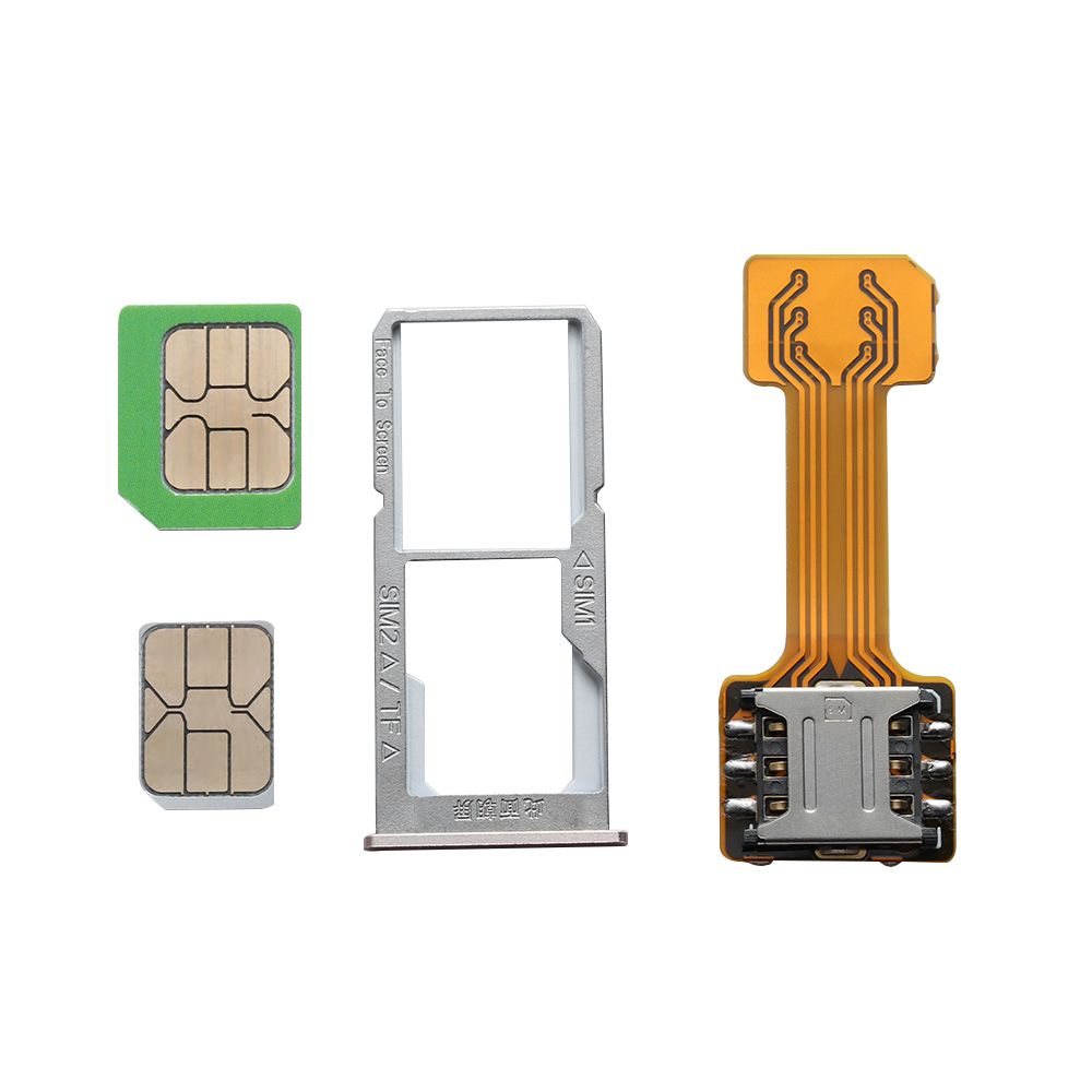 D DOLITY Mini Double SIM Carte Micro Adaptateur Carte SIM Prolongateur pour Téléphone Portable Color #1 