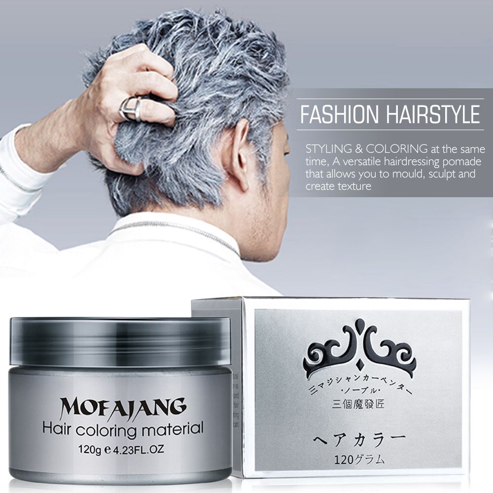 Mofajang Hair Wax 120g Silver Grandma Grey Hair Pomade 8 Colors Disposable  Fashion hair styling clay