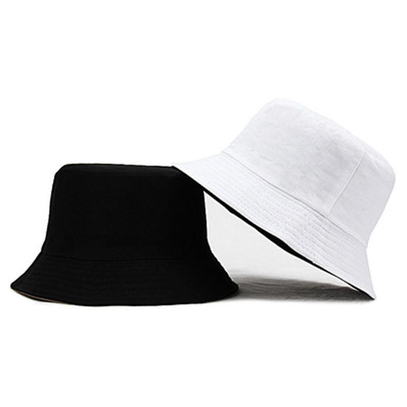 plain white bucket hat