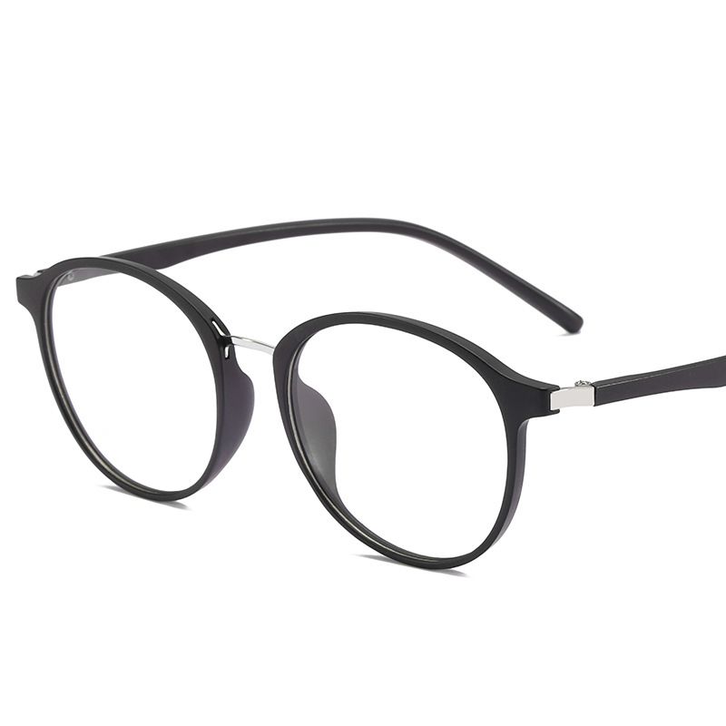 Retro Round Sunglasses Frame Ultra-light Glasses Flat Mirror Eyeglasses/_D
