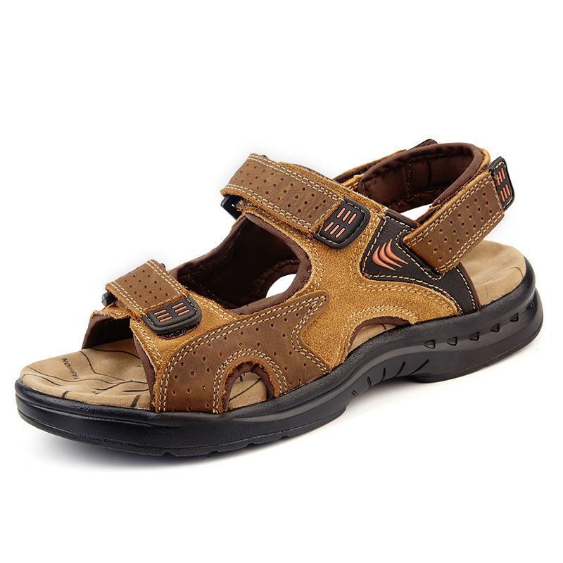 Nova Moda Respirável Homens Sandálias de Couro de Verão, Sapatos de Praia  masculino Sandália Sapatos Fundo Macio e Respirável Deslizamento na  Condução Sapatos comprar | Sapatos de homem - www.manualdoautomovel.com.br