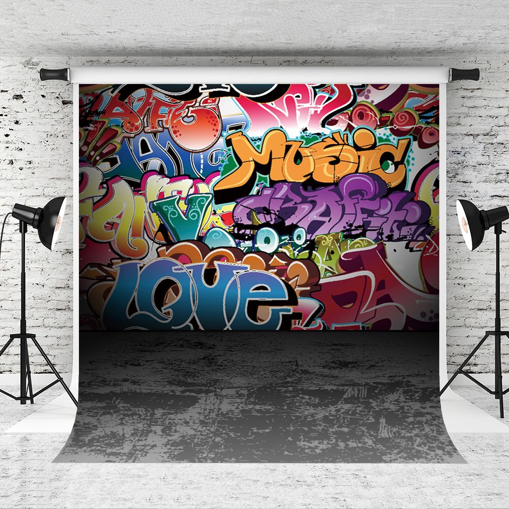 21 Dream 5x7ft Colorful Graffiti Wall Backdrop Hiphop Street Art Photography Background For Baby Portrait Photo Grey Floor Backdrop Studio Prop From Dreambackdrop 30 55 Dhgate Com