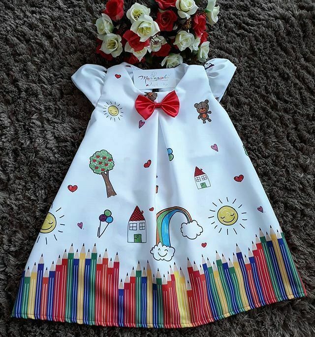 red rose dress for baby girl