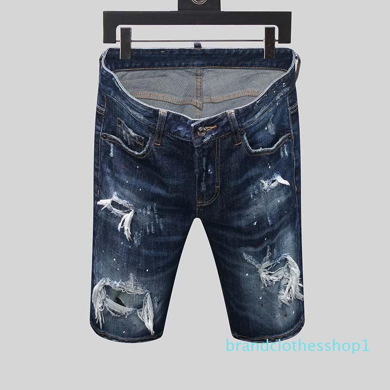 Compra Vaqueros Para Hombre Del Diseñador Corta Mezclilla Azul Flaco De  Lujo Arrancaron Los Pantalones La Mejor Italia Moto Marca De Moda Antigua  Versión De La Marina De Guerra Barato | Entrega