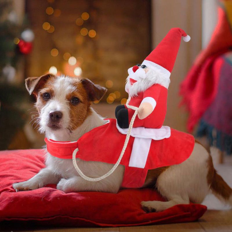 Mascotas De Navidad Puppy Dog Cat Ropa Divertido 3D Santa Claus Navidad Perro Ropa Decoraciones De Navidad Teddy Bulldog Schnauzer Pug De 16,87 € |