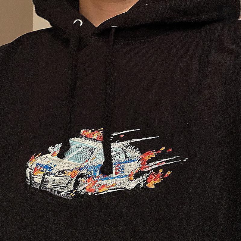 19FW Cop Car Hooded Sweatshirt Box Logo 