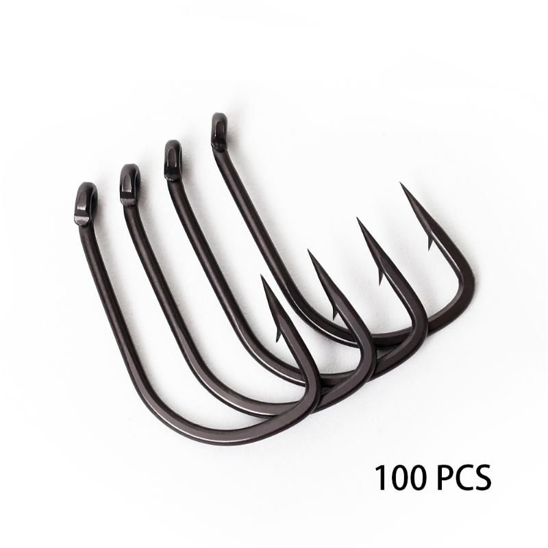 Carbon Steel Fishing Hooks Barbed Carp Baits Practical Tackle Sharpened Outdoor