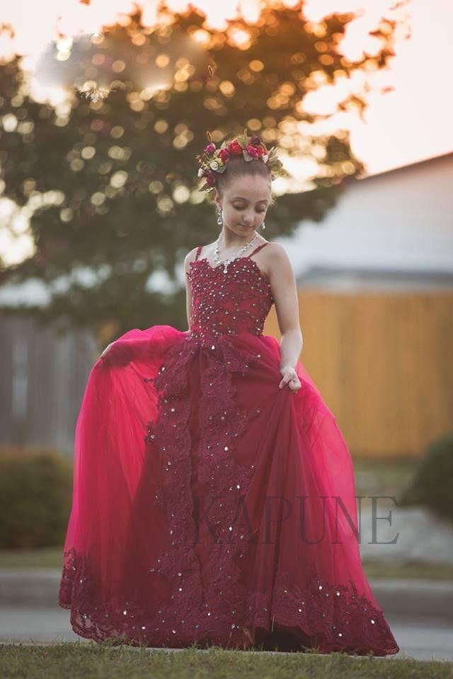 white and wine flower girl dresses