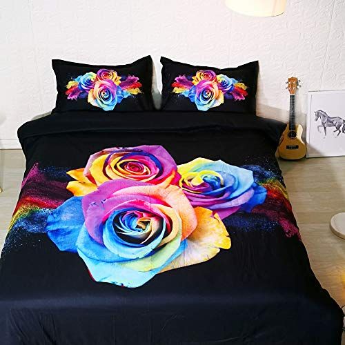 Bed linens can be difficult to locate and purchase. rainbow rose bedding set full set pink
