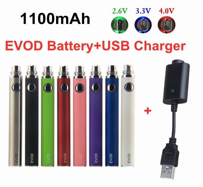 EVOD VV 1100mAh バッテリー+USB 充電器