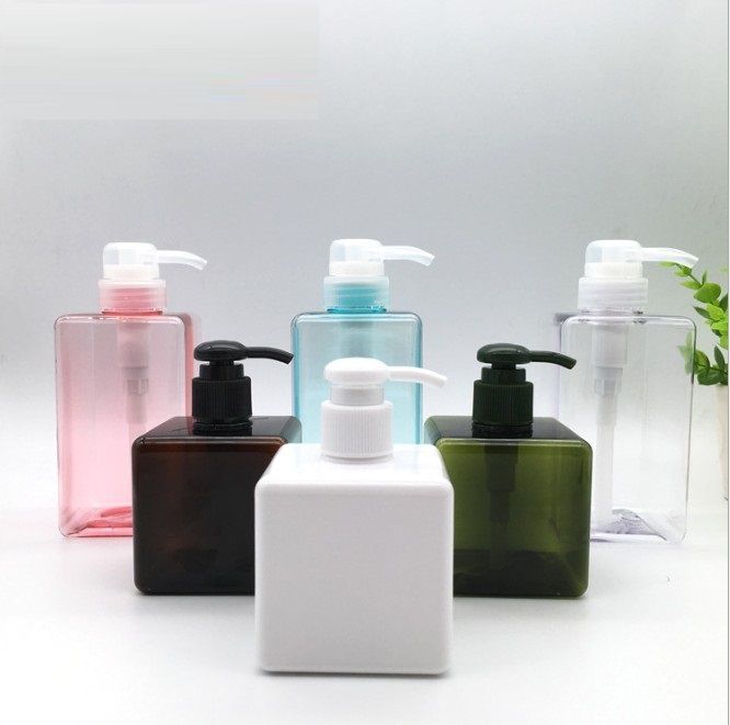 2021 250ml PETG Pump Square Lotion Bottles Shower Gel Hand Sanitizer