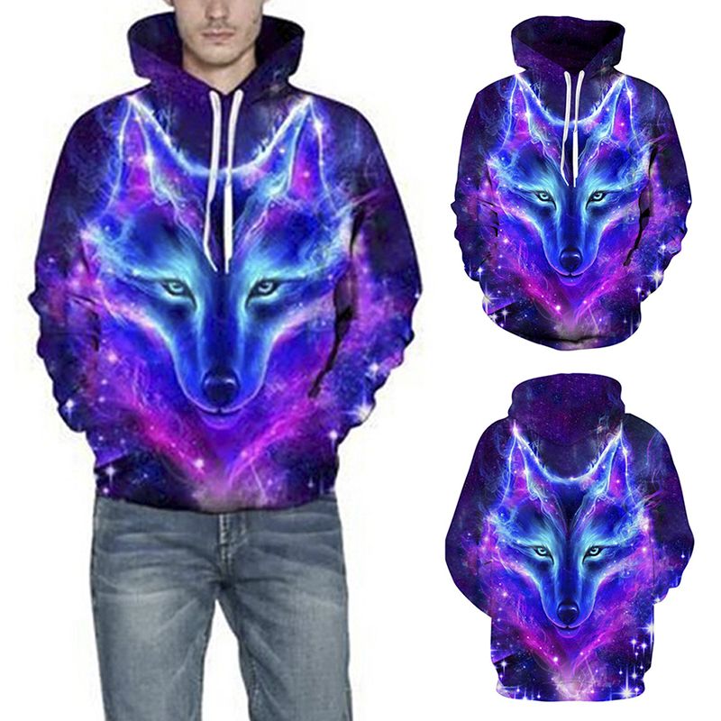 galaxy wolf hoodies