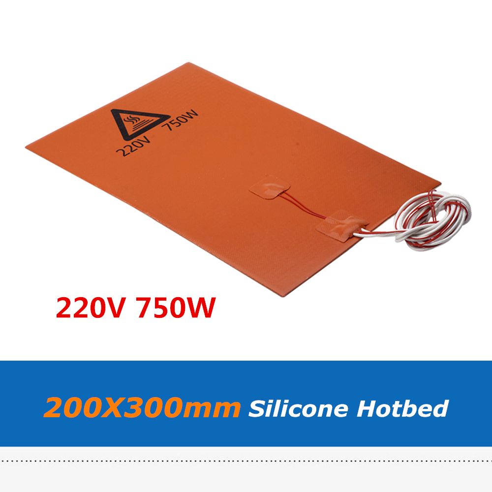 Hazme un acreedor Gángster Accesorios de impresora 3D Gel de sílice almohadilla de cama caliente, 200  * 300 mm 220V