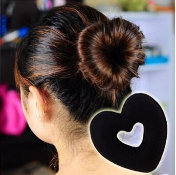 Mix Colore Loving Heart Three Piece Hair Bun Maker Magic Bud Like