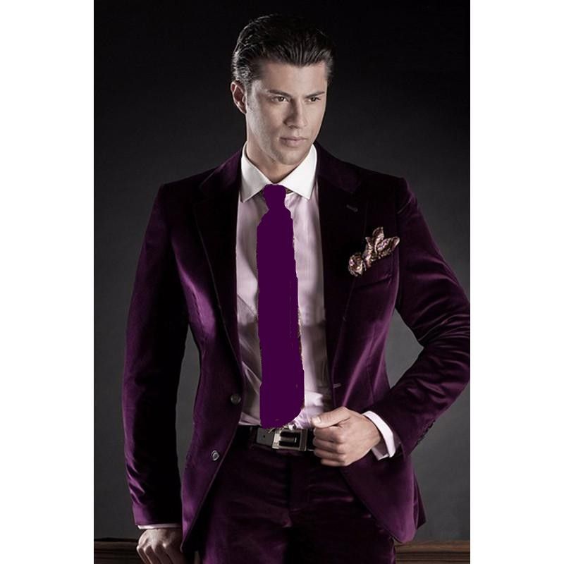 Acquistare Slim Fit Viola Velluto Sposo Smoking Notch Bavero Sposi Abito Da  Sposa Autunno Inverno Stile Uomini Formale Vestito Di Promenade Del Partito  Giacca + Pantaloni + Cravatta 788 Economico | Consegna