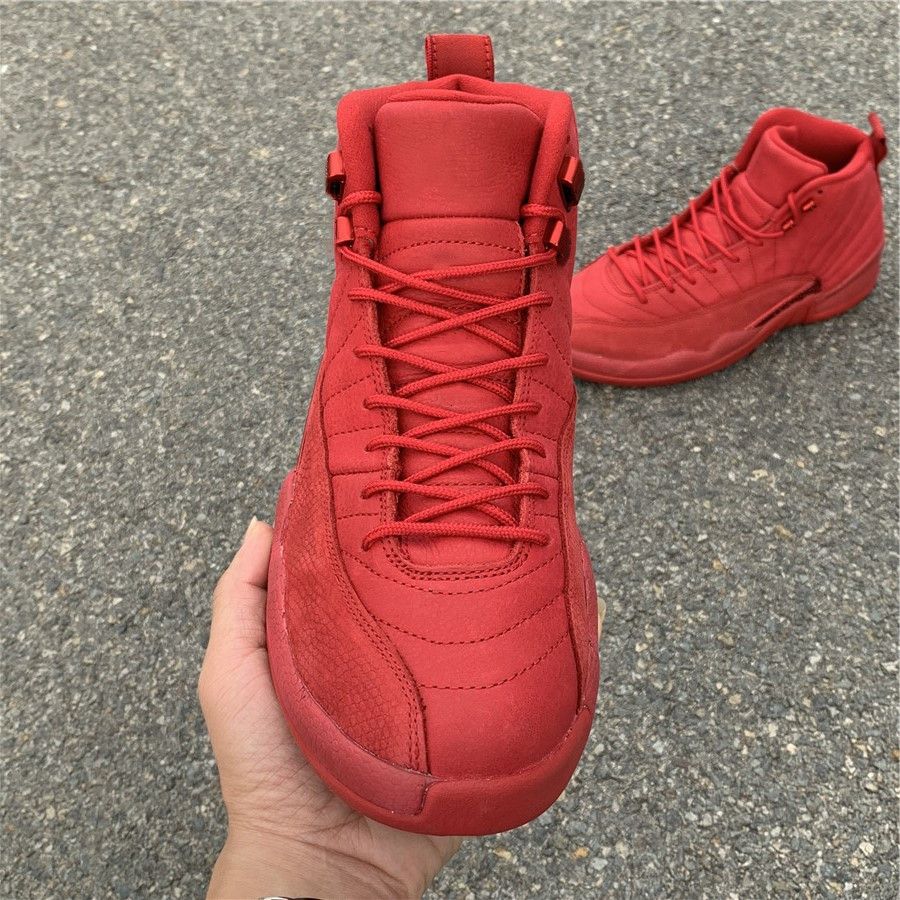 red and black suede 12s