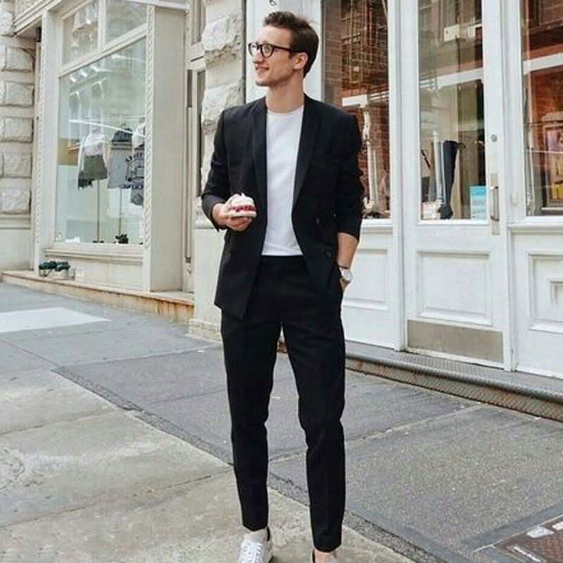 Compra Trajes Negros Para Hombres De Negocios Slim Terno Masculino Trajes  De Hombres Para La Boda Fiesta De Graduación Vestimenta De Gran Tamaño Hombres  Ropa Disfraz Homme Man Outfit Barato | Entrega