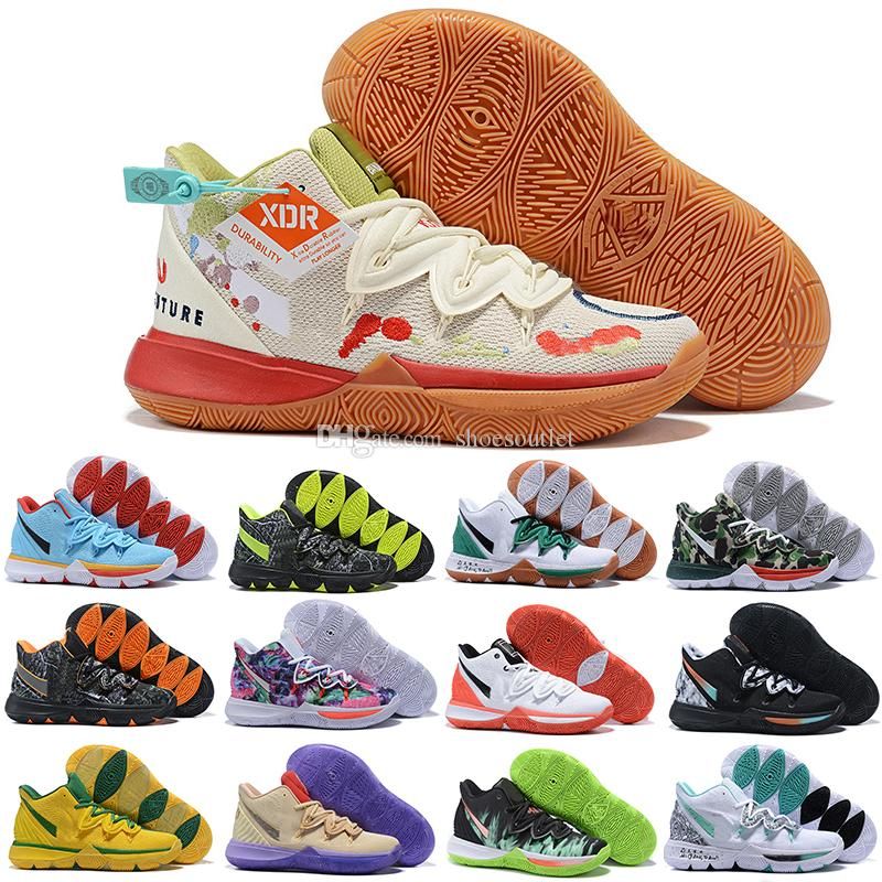 Nike Kyrie 5 Uconn PE White Red Blue Authentic 신발