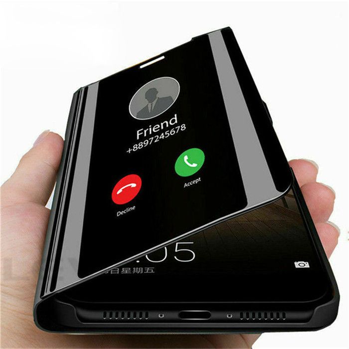 Funda de teléfono con tapa y espejo inteligente para iphone 7 X y 8 Funda de teléfono con tapa y espejo inteligente para iphone 7 X y 8