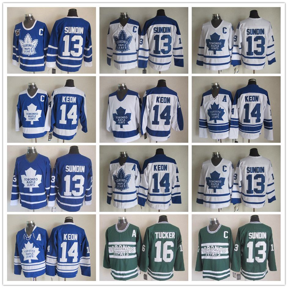 Vintage Toronto Maple Leafs Jersey 14 Dave Keon 16 Darcy Tucker 31