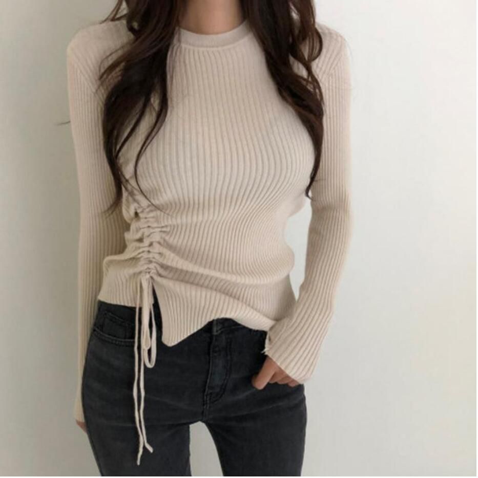 Suéter de manga larga suéter a rayas para mujeres primavera otoño jerseys Suéter de manga larga suéter a rayas para mujeres primavera otoño jerseys