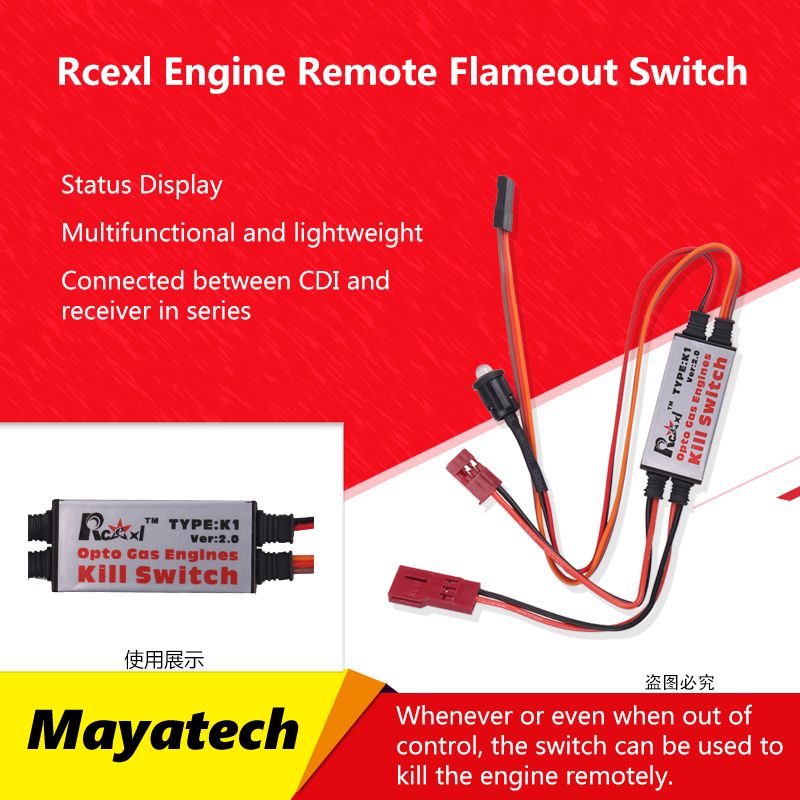CDI Remote Flameout Switch RC Engine Flameout Kill Switch For DLE Gasoline