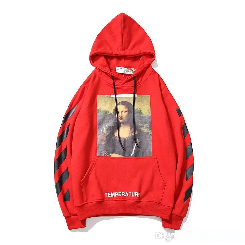 Compre Suéter Del Hombre Calidad Higt Suéter Rojo Sudaderas Mona Lisa  Marcos Impreso Manga Larga Con Capucha De Las Mujeres A 29,87 € Del  Qingyang999 | Es.Dhgate.Com