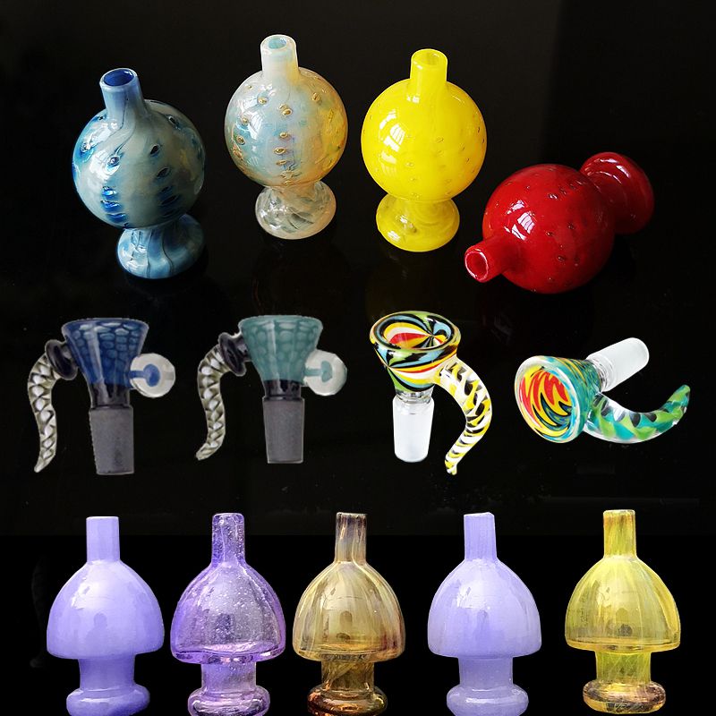 2020 Unique Shape 14mm Male Heady Glass Bowls Slide Handle Solid