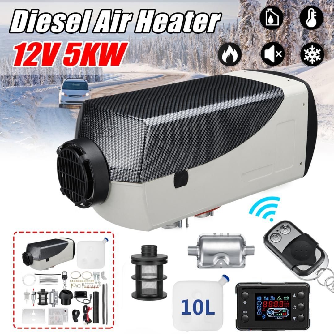 2020 Heater 12V 5000W LCD Monitor Air Diesels Fuel Heater Single Hole