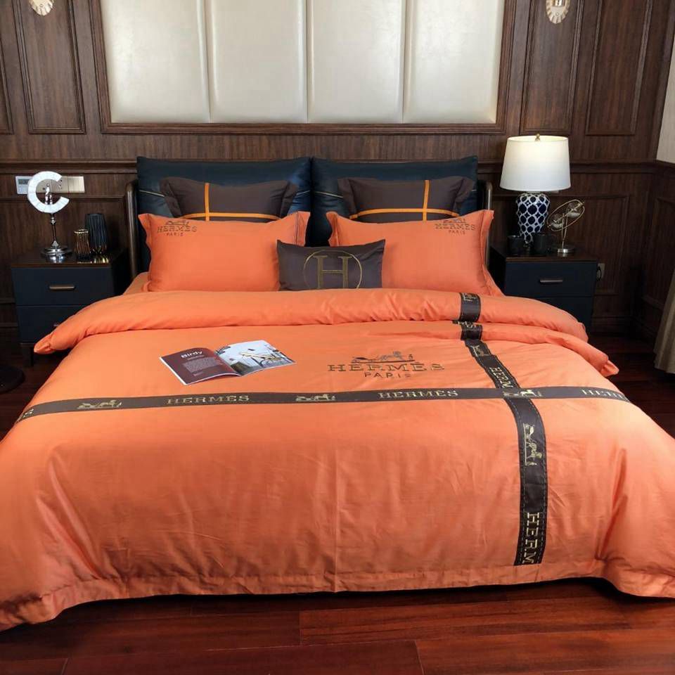 Washed Cotton Bed Comforters Sets Super Soft Stripe Pure Color