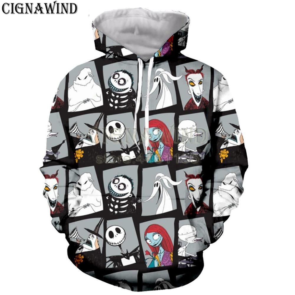 nightmare before christmas zip up moletom com capuz