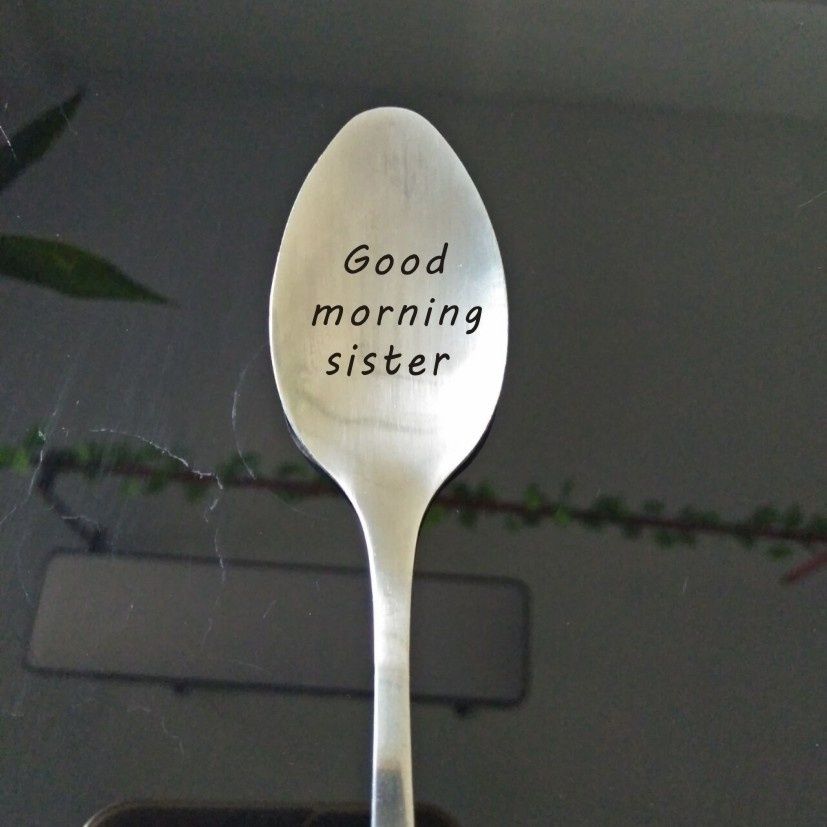 Grosshandel Edelstahl Loffel Guten Morgen Schwester Loffel Schwester Geschenk Schwagerin Geschenk Schwester Geburtstag Geschenk Schwester Schwagerin Hochzeit Geschenk Schwester Von Shanqingpeng 0 91 Auf De Dhgate Com Dhgate