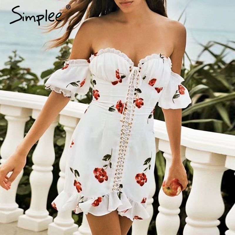 Blue Off The Shoulder Summer Dress Sale 