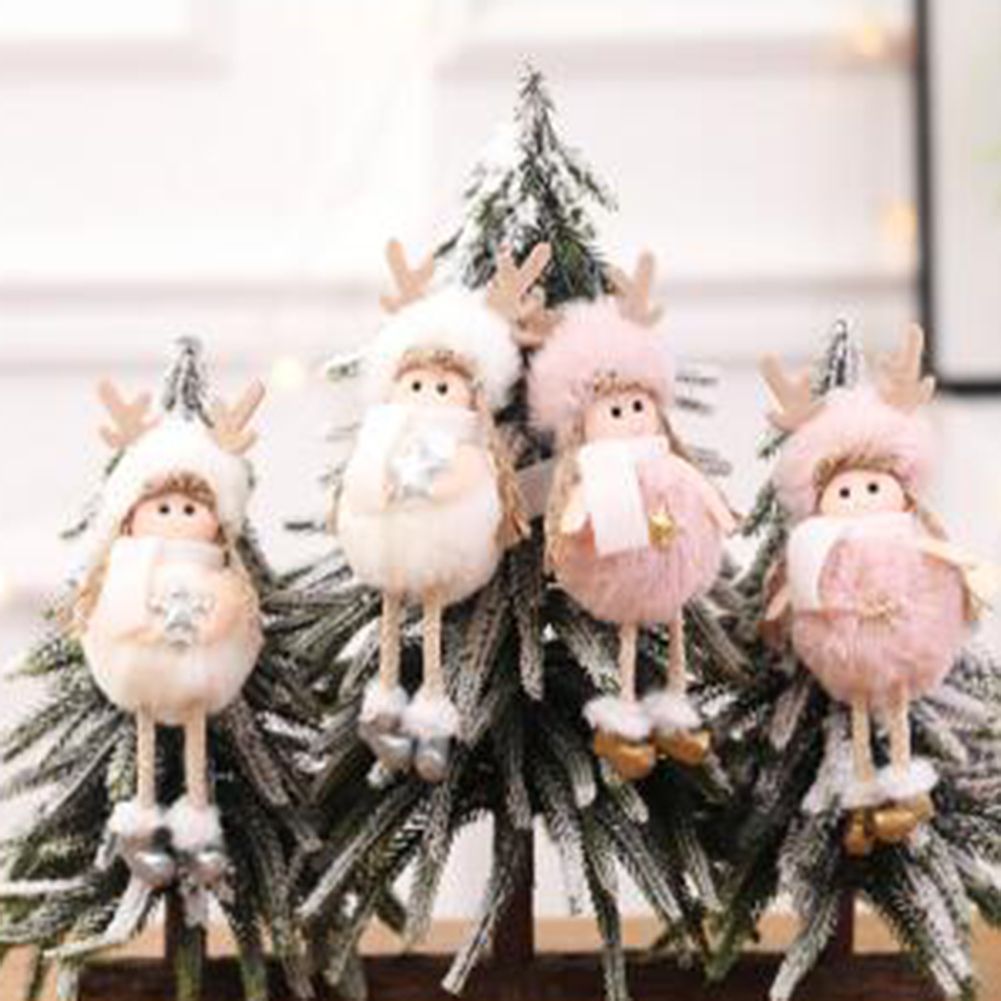 Pendants Home Decor Angel Toy Christmas Decoration Plush Doll Drop Ornaments