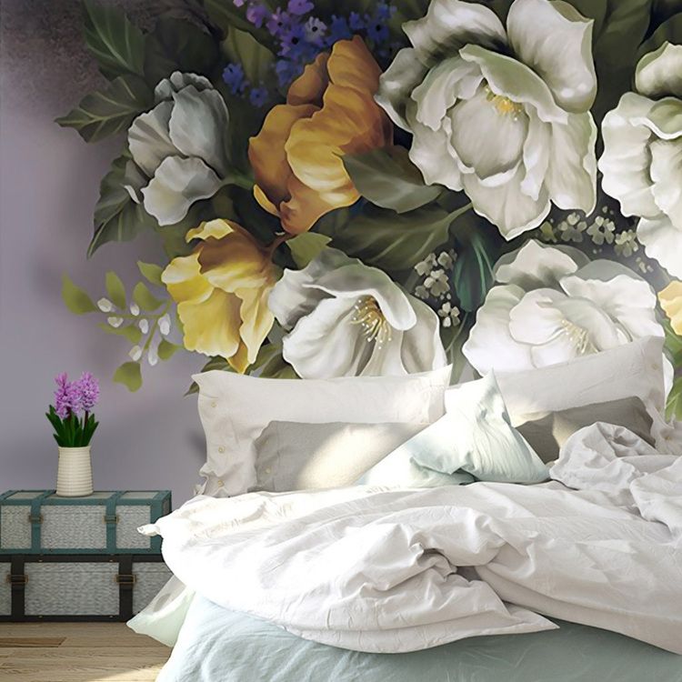 Custom 3d Wallpaper Walls Vintage Rose Flower Butterfly Mural
