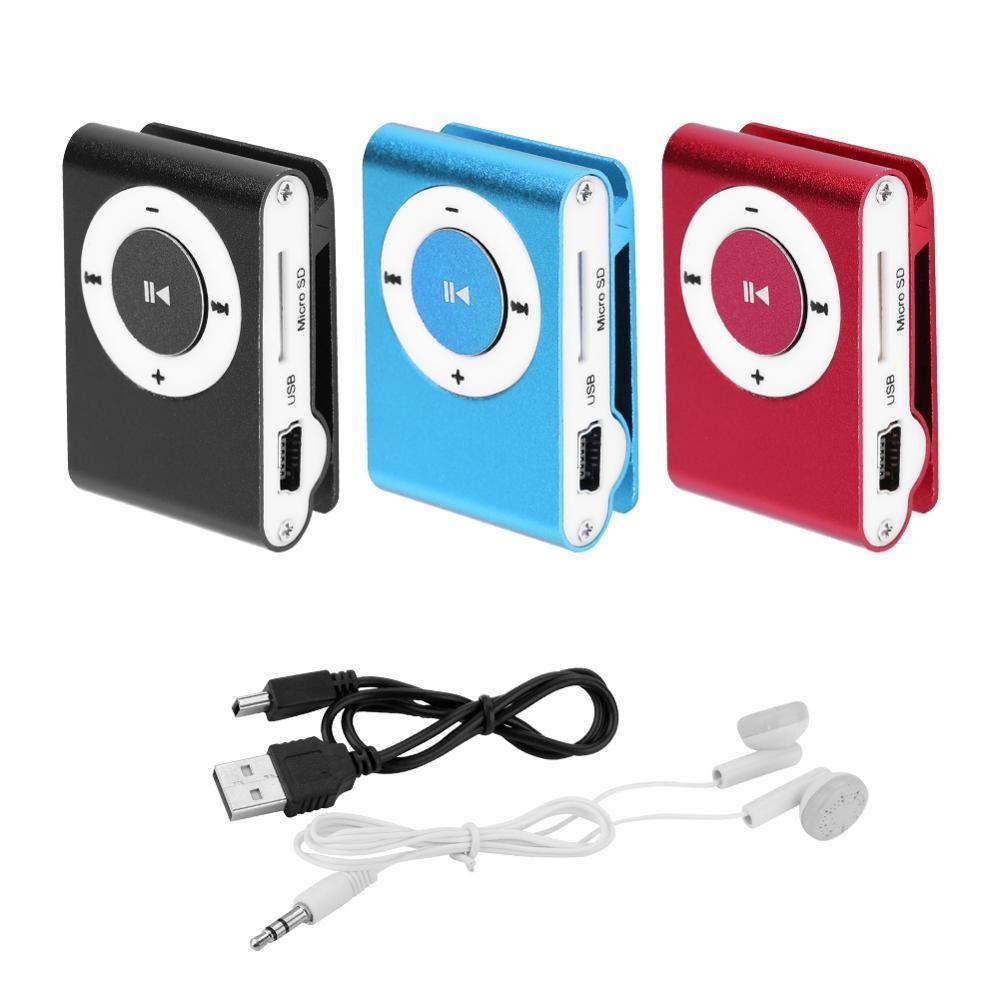 Mini Clip de Espejo Reproductor de MP3 Portátil Deporte USB Reproducto 