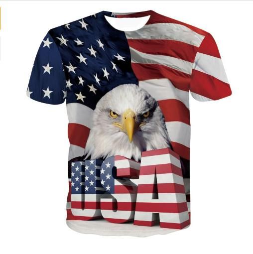 Compra Hombres Mujeres Moda 3d Camiseta Harajuku Tee Shirts Cool Ee Uu águila Imprime Camisetas Hombre Mujer Hipster Bandera De América Camisetas Tees Tx075 Barato Entrega Rápida Y Calidad Es Dhgate