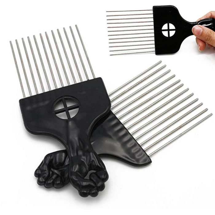 Fist Afro Hair Pick Wig Comb Metal plastic hair brush Men Beard Grooming Hair Salon Shop Anniversary Birthday Customer Service Gift 10pcs Fist Afro Hair Pick Wig Comb Metal plastic hair brush Men Beard Grooming Hair Salon Shop Anniversary Birthday Customer Service Gift 10pcs