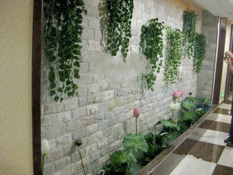 2020 Nouveauté Accueil Décoration murale suspendue Escalade Plante  artificielle soie Ivy rotin Bar Restaurant fête de