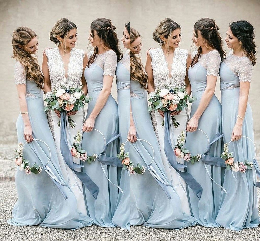 baby blue dress bridesmaid