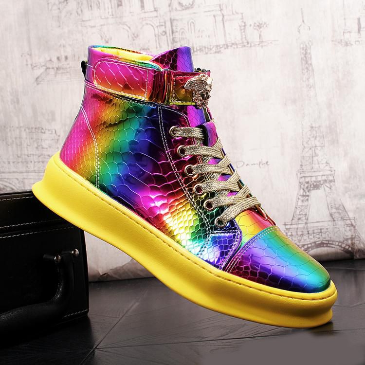 colorful high top shoes