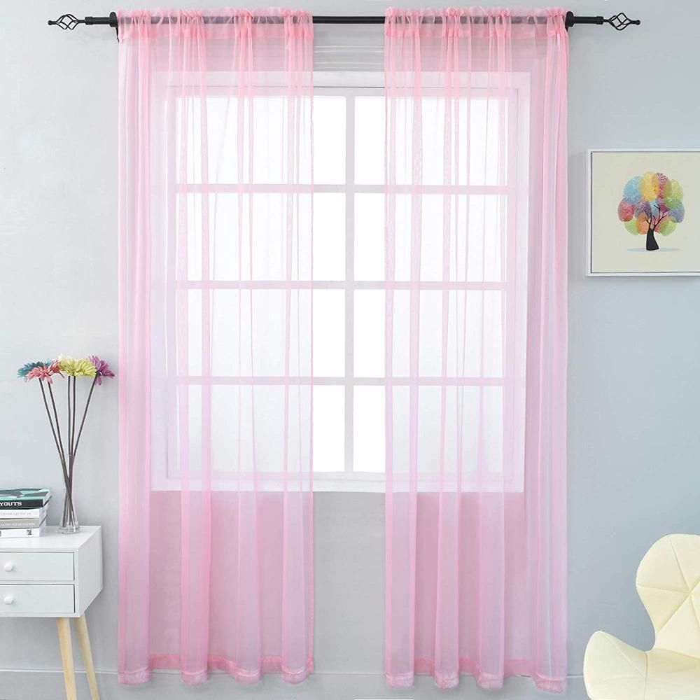 2019 Tulle Sheer Curtains For Living Room Kitchen Half Transparent