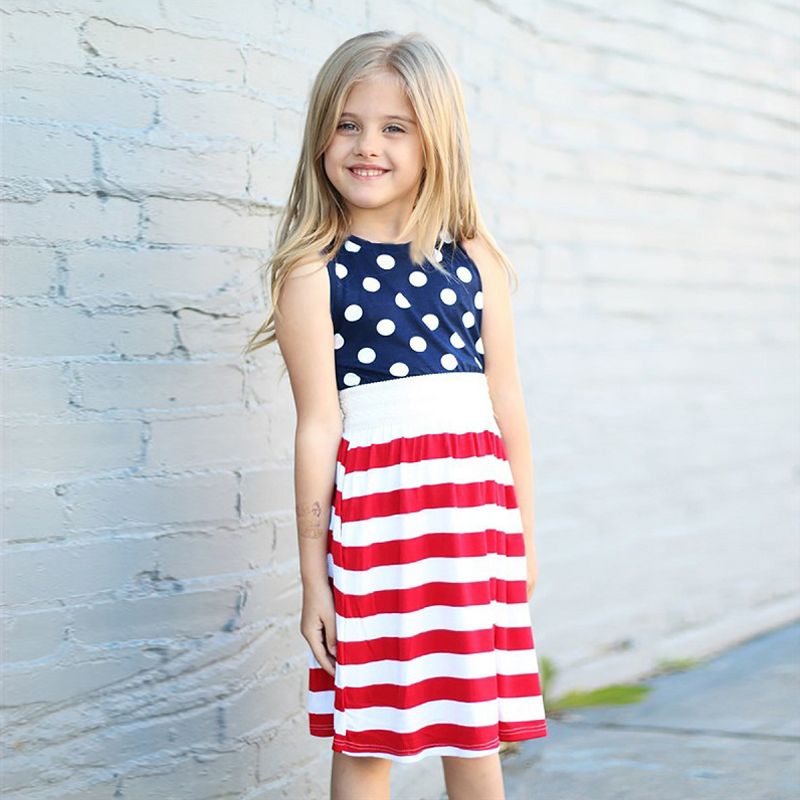 Vestido De La Bandera Americana Para Niñas Cuatro De Julio México |  :443