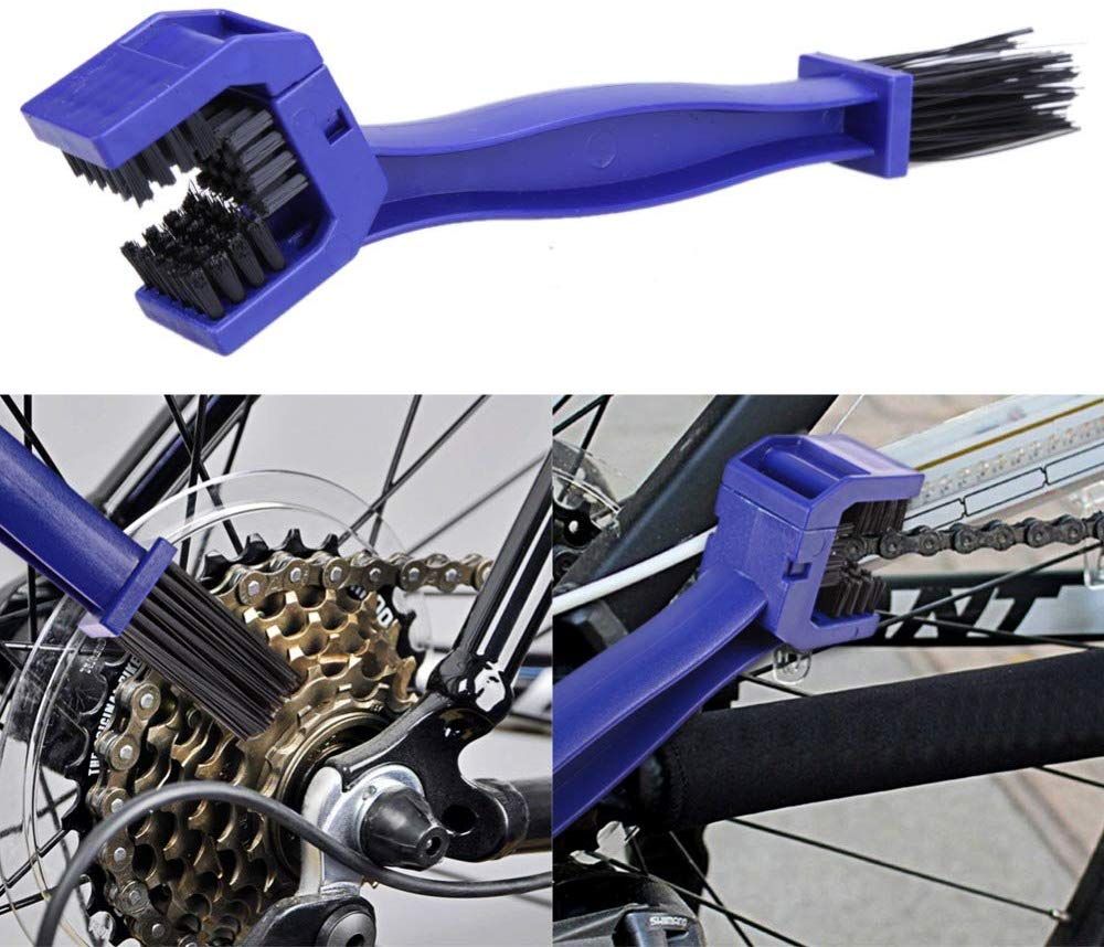 blue mountain bike chain
