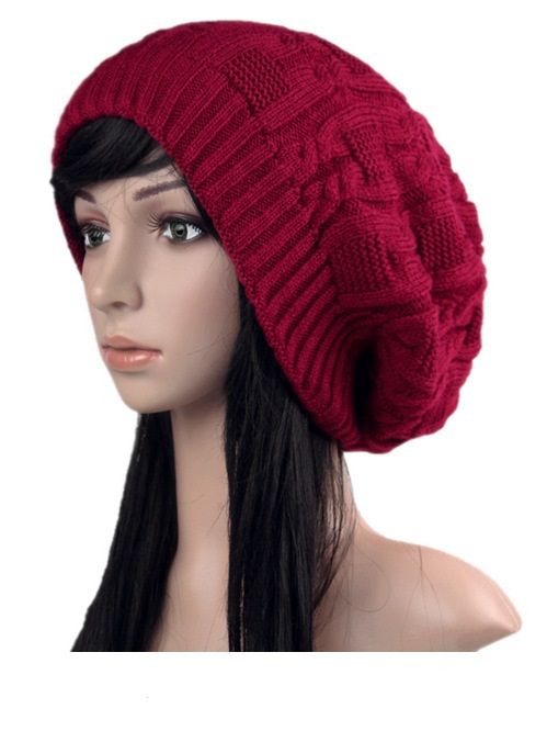 WOMENS SOFT WARM WINTER KNITTED SLOUCH OVERSIZE LONG FASHION BEANIE HAT UK