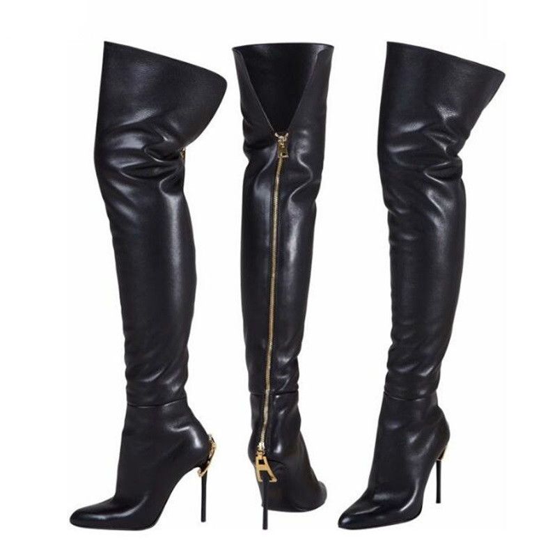 leather knee high boots sale