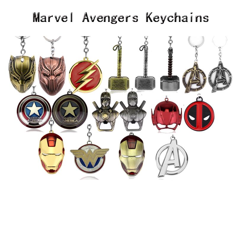 Marvel Jewelry SuperHeroe The Avengers Logo Style Metal Pendant Keychains  Letter A Keyring Porte Clef Chaveiro Key Holder