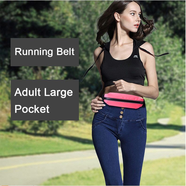 Hiking /… Cycling ABETER Best Running Belt Pocket Belt Waist Pack Pouch Sweatproof Rainproof Slim with 2 Expandable Pockets and No Bounce Zipper for Phone Sports,Travel Jogging Spy Cards Money